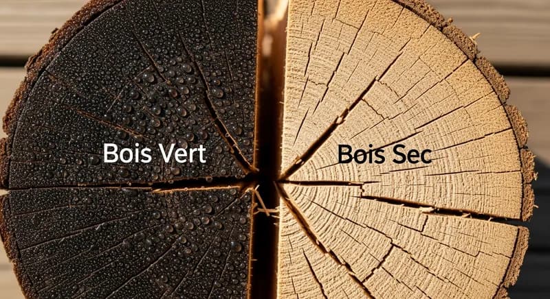Bois sec vs bois vert : Impact sur l'encrassement