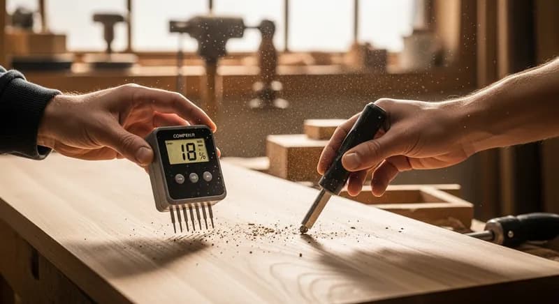 Mesurer l'humidité du bois : Hygromètre et test